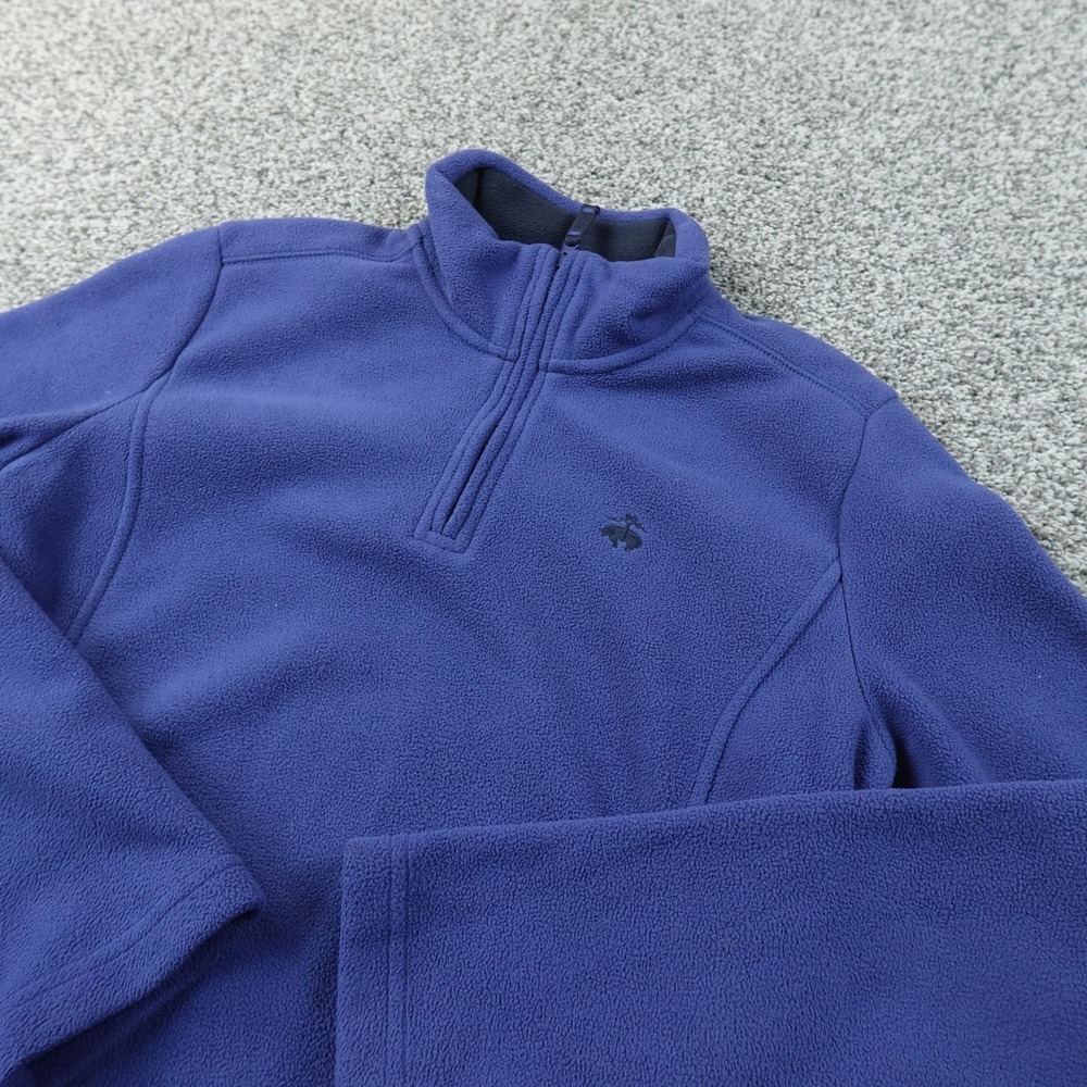 Brooks Brothers Pullover Mens M Blue 1/4 Zip Long Sleeve Sweater Sweatshirt Warm